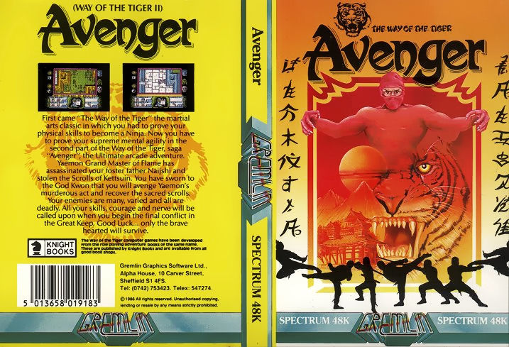 Avenger box art for ZX Spectrum